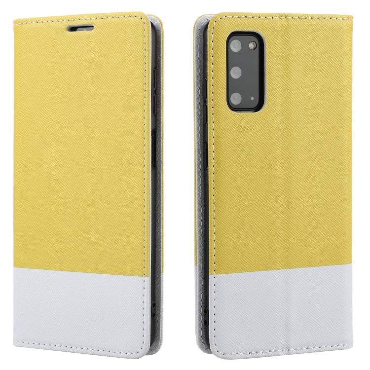 For Samsung Galaxy S20 Cross Texture Magnetic Horizontal Flip Leather Case with Card Slots & Holder & Wallet
