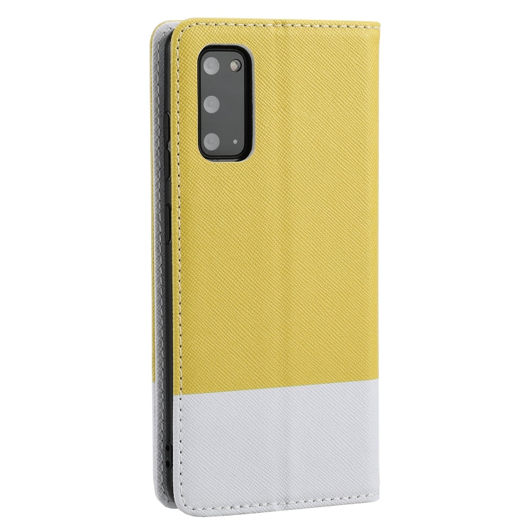 For Samsung Galaxy S20 Cross Texture Magnetic Horizontal Flip Leather Case with Card Slots & Holder & Wallet