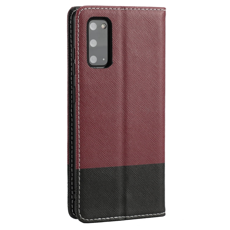 For Samsung Galaxy S20 Cross Texture Magnetic Horizontal Flip Leather Case with Card Slots & Holder & Wallet
