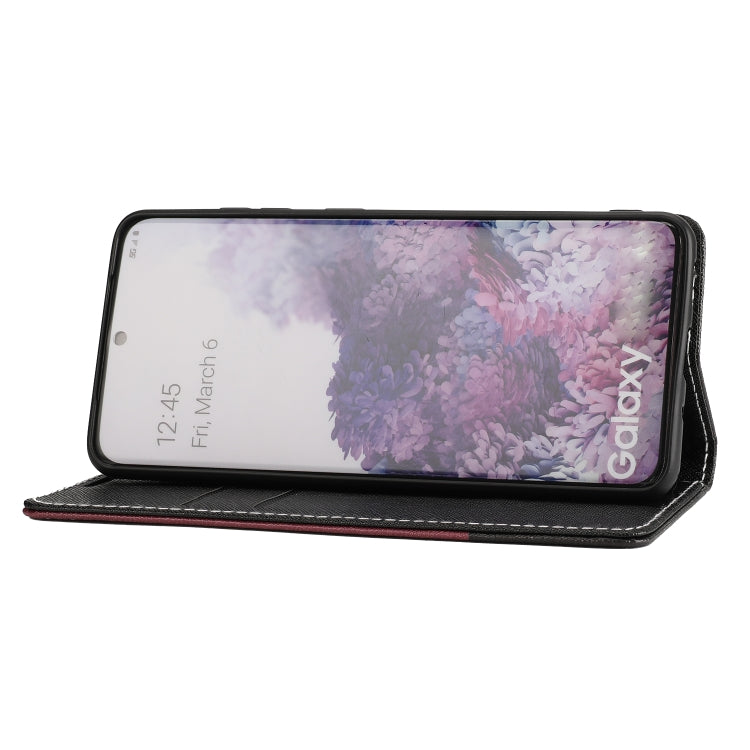 For Samsung Galaxy S20 Cross Texture Magnetic Horizontal Flip Leather Case with Card Slots & Holder & Wallet