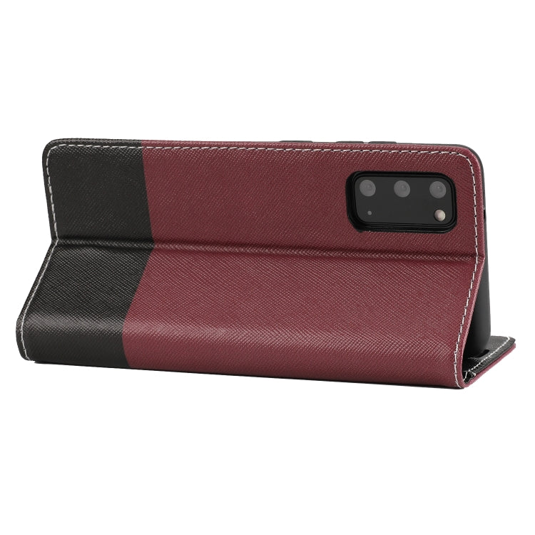 For Samsung Galaxy S20 Cross Texture Magnetic Horizontal Flip Leather Case with Card Slots & Holder & Wallet