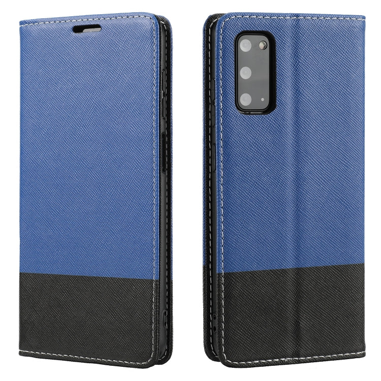 For Samsung Galaxy S20 Cross Texture Magnetic Horizontal Flip Leather Case with Card Slots & Holder & Wallet
