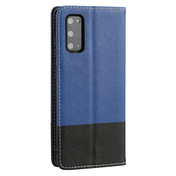 For Samsung Galaxy S20 Cross Texture Magnetic Horizontal Flip Leather Case with Card Slots & Holder & Wallet