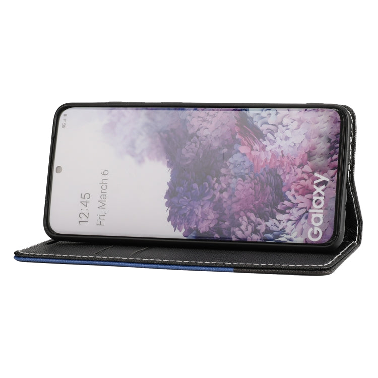 For Samsung Galaxy S20 Cross Texture Magnetic Horizontal Flip Leather Case with Card Slots & Holder & Wallet