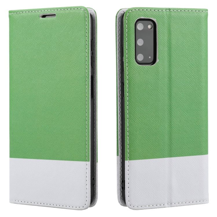 For Samsung Galaxy S20 Cross Texture Magnetic Horizontal Flip Leather Case with Card Slots & Holder & Wallet