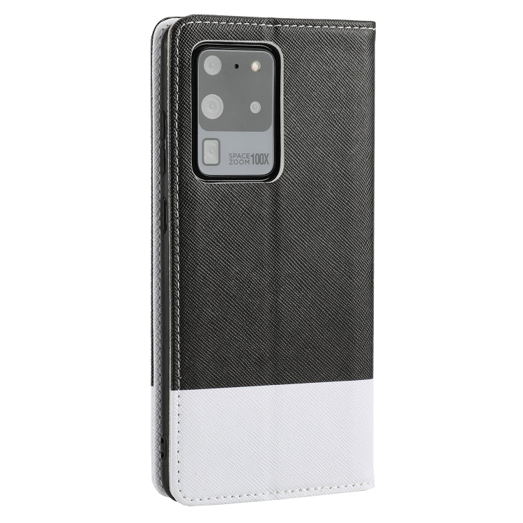 For Samsung Galaxy S20 Ultra Cross Texture Magnetic Horizontal Flip Leather Case with Card Slots & Holder & Wallet