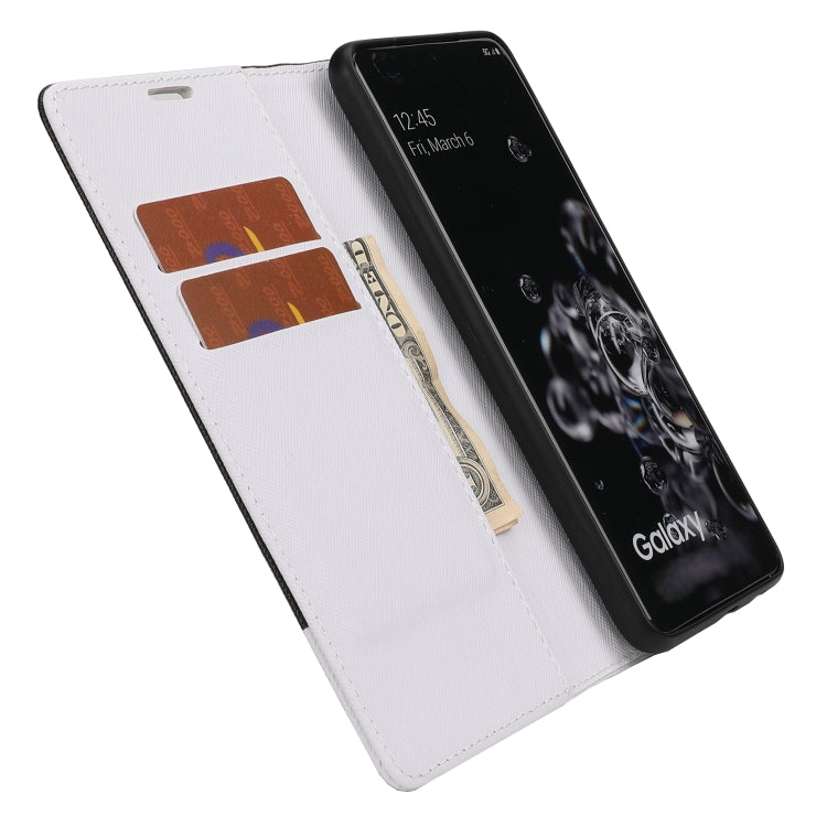For Samsung Galaxy S20 Ultra Cross Texture Magnetic Horizontal Flip Leather Case with Card Slots & Holder & Wallet