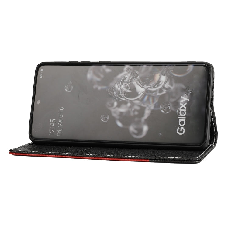 For Samsung Galaxy S20 Ultra Cross Texture Magnetic Horizontal Flip Leather Case with Card Slots & Holder & Wallet