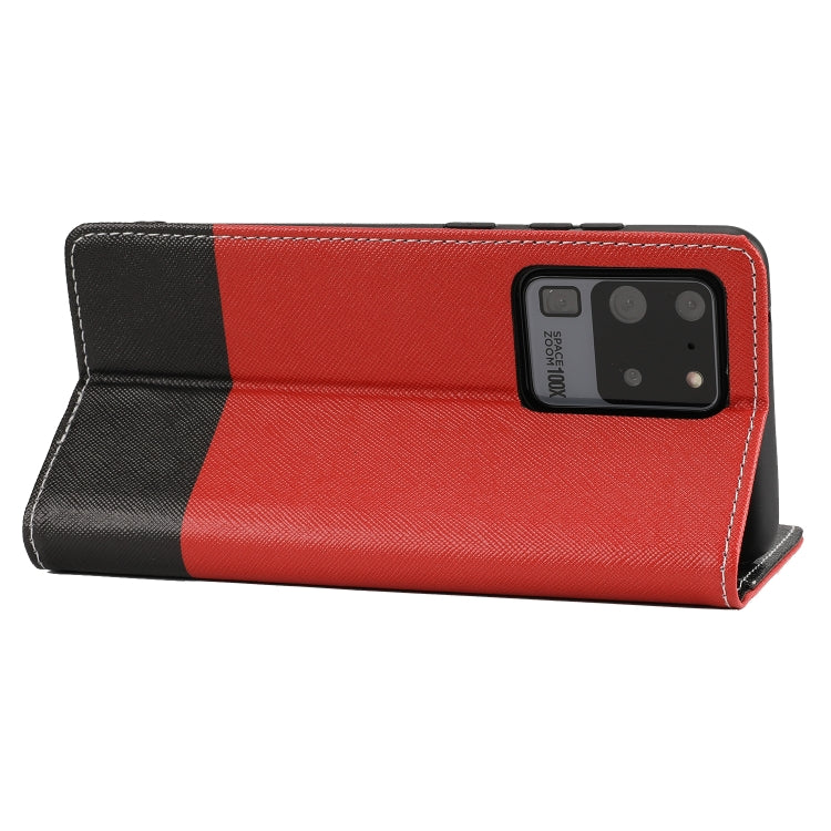 For Samsung Galaxy S20 Ultra Cross Texture Magnetic Horizontal Flip Leather Case with Card Slots & Holder & Wallet