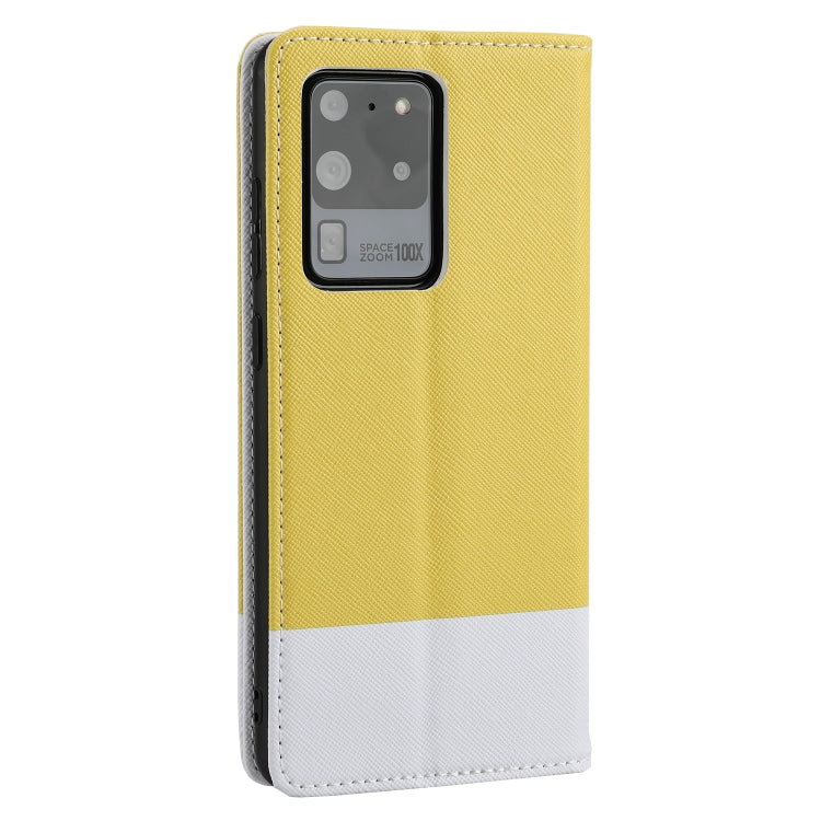 For Samsung Galaxy S20 Ultra Cross Texture Magnetic Horizontal Flip Leather Case with Card Slots & Holder & Wallet