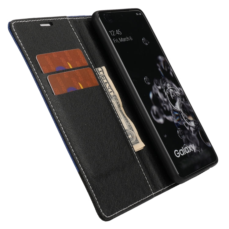 For Samsung Galaxy S20 Ultra Cross Texture Magnetic Horizontal Flip Leather Case with Card Slots & Holder & Wallet