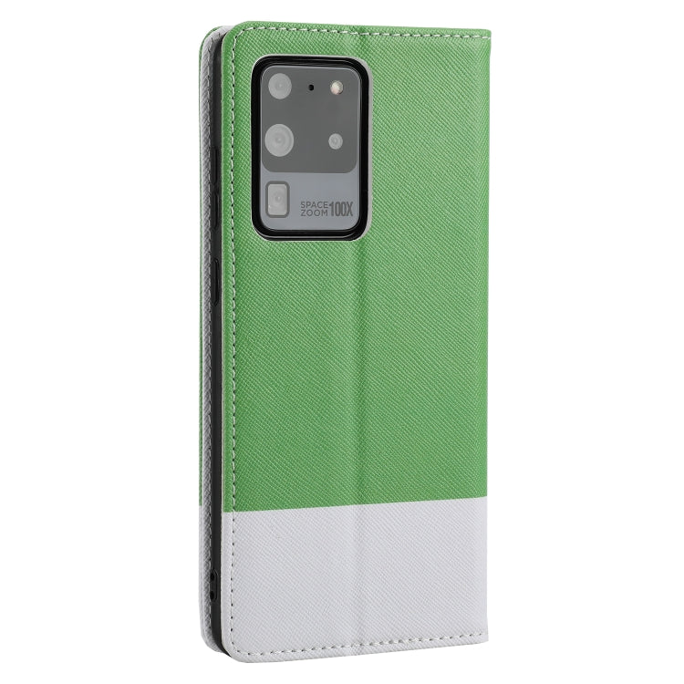 For Samsung Galaxy S20 Ultra Cross Texture Magnetic Horizontal Flip Leather Case with Card Slots & Holder & Wallet