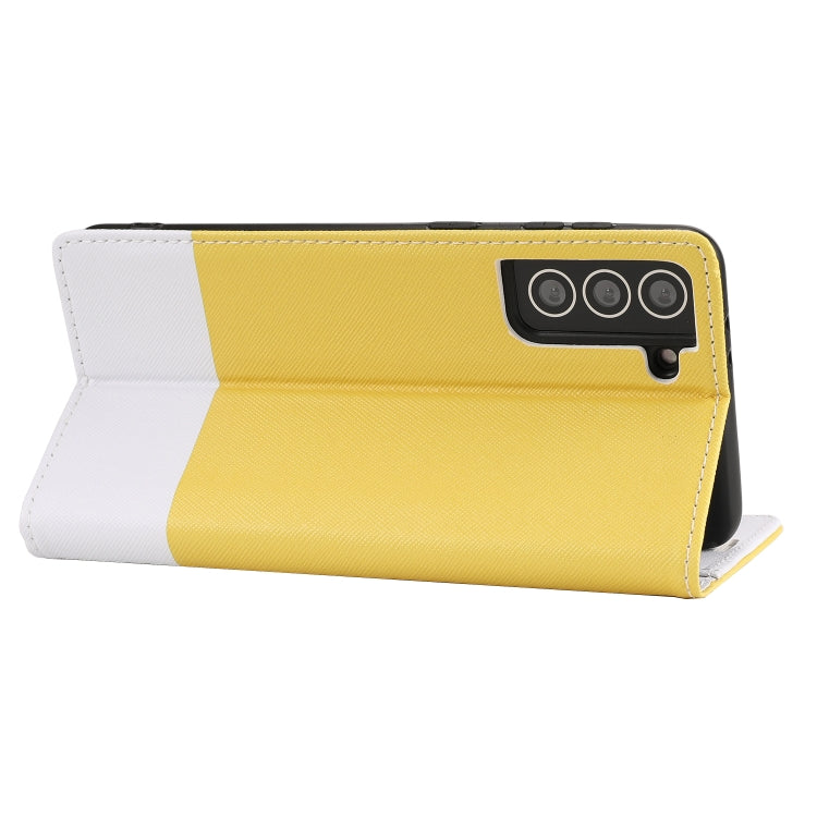 For Samsung Galaxy S21 5G Cross Texture Magnetic Horizontal Flip Leather Case with Card Slots & Holder & Wallet