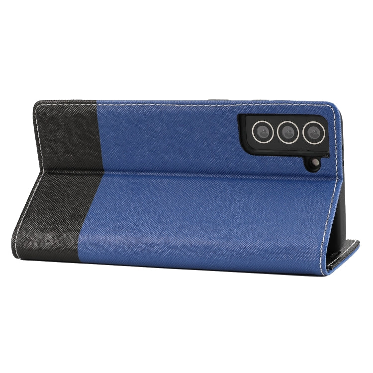 For Samsung Galaxy S21 5G Cross Texture Magnetic Horizontal Flip Leather Case with Card Slots & Holder & Wallet