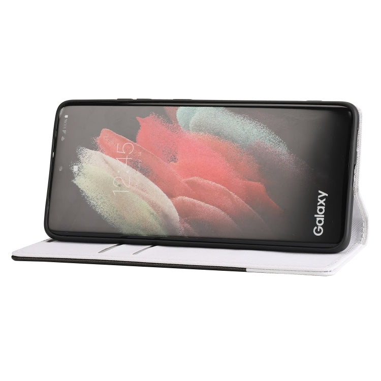 For Samsung Galaxy S21 Ultra 5G Cross Texture Magnetic Horizontal Flip Leather Case with Card Slots & Holder & Wallet