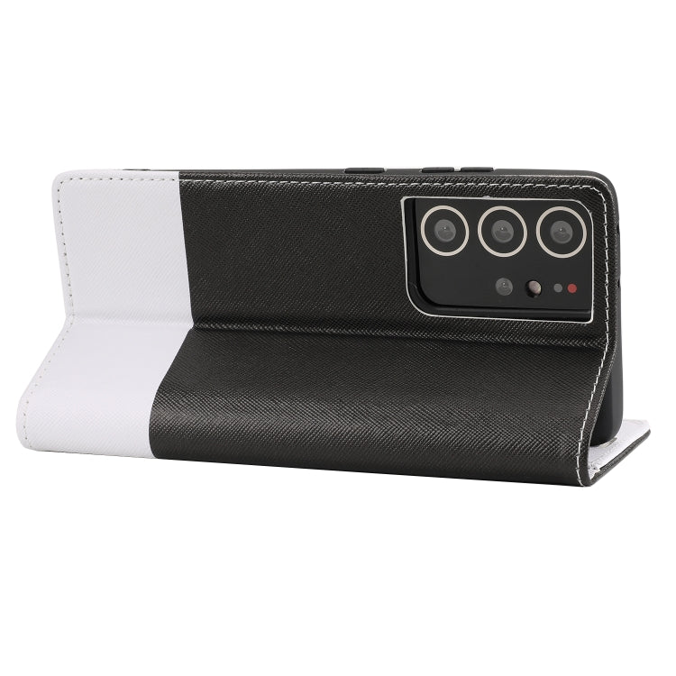 For Samsung Galaxy S21 Ultra 5G Cross Texture Magnetic Horizontal Flip Leather Case with Card Slots & Holder & Wallet