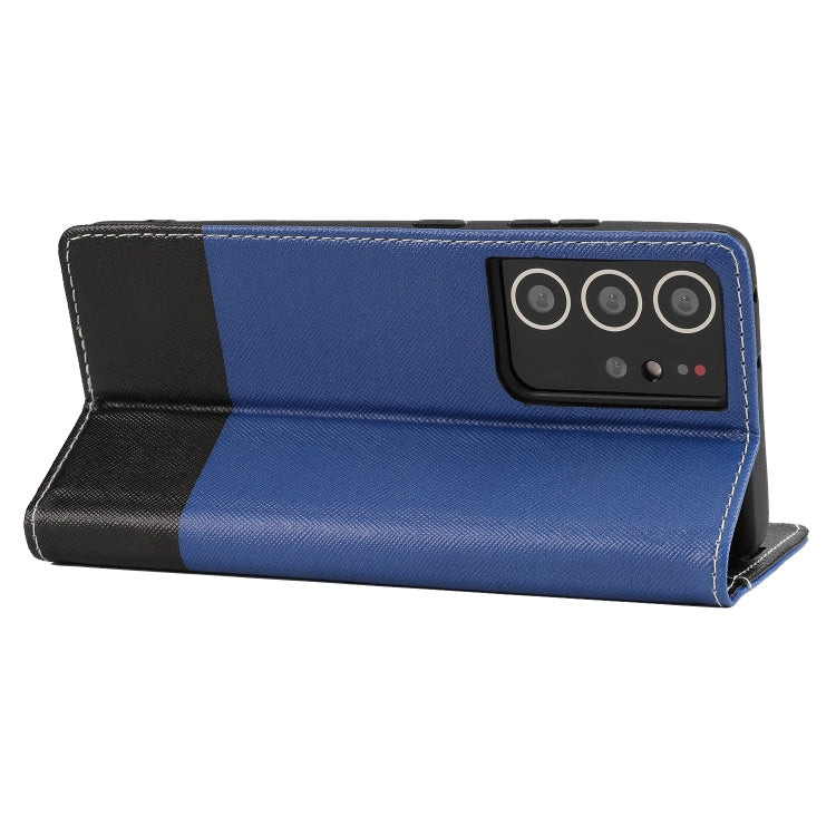 For Samsung Galaxy S21 Ultra 5G Cross Texture Magnetic Horizontal Flip Leather Case with Card Slots & Holder & Wallet