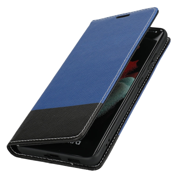 For Samsung Galaxy S21 Ultra 5G Cross Texture Magnetic Horizontal Flip Leather Case with Card Slots & Holder & Wallet