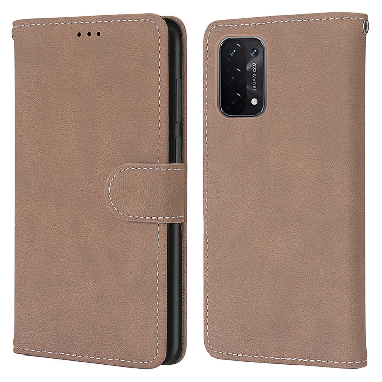 For OPPO A54 5G / A74 5G / A93 5G / A93s 5G Retro Frosted Horizontal Flip PU Leather Case with Holder & Card Slots & Wallet & Photo Frame