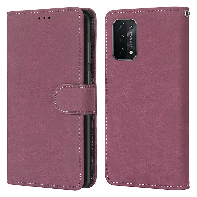 For OPPO A54 5G / A74 5G / A93 5G / A93s 5G Retro Frosted Horizontal Flip PU Leather Case with Holder & Card Slots & Wallet & Photo Frame