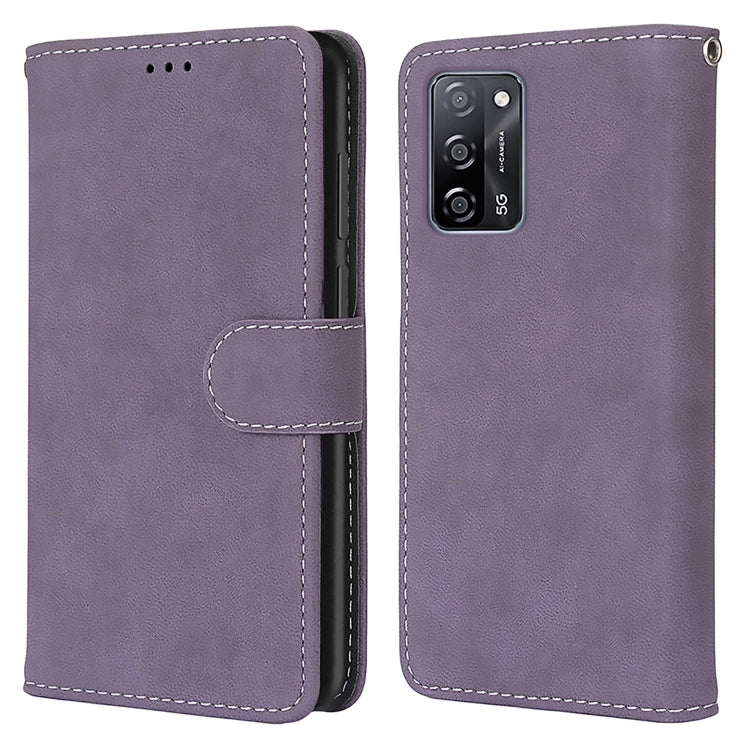 For OPPO A55 5G / A54 4G / A53s 5G / A16 4G Retro Frosted Horizontal Flip PU Leather Case with Holder & Card Slots & Wallet & Photo Frame