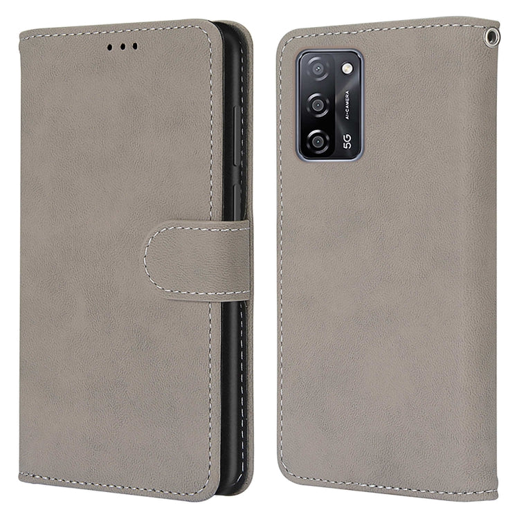 For OPPO A55 5G / A54 4G / A53s 5G / A16 4G Retro Frosted Horizontal Flip PU Leather Case with Holder & Card Slots & Wallet & Photo Frame