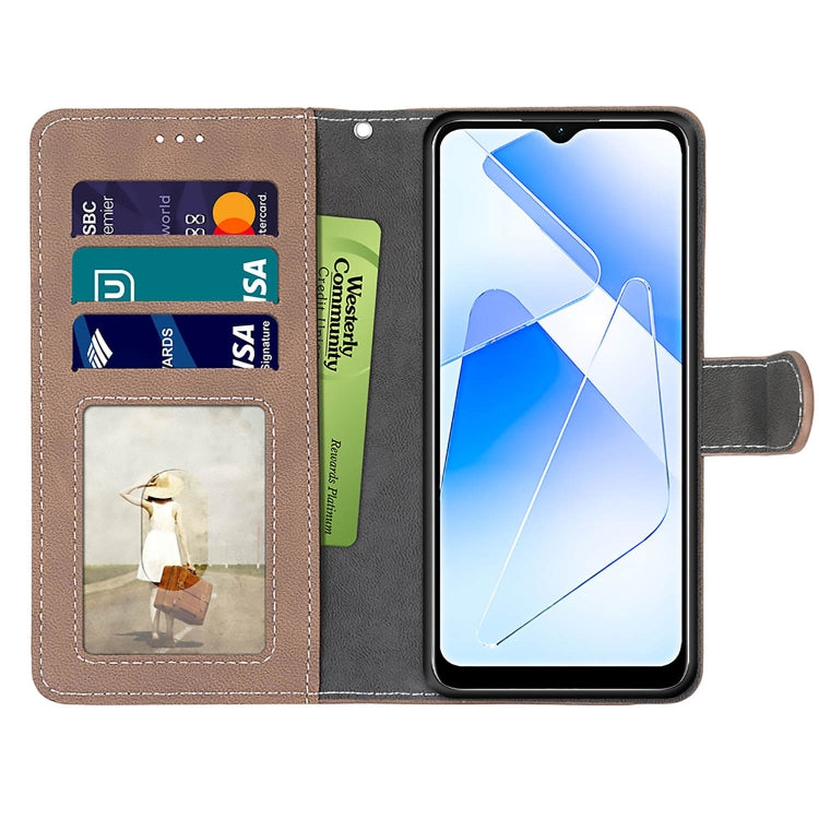 For OPPO A55 5G / A54 4G / A53s 5G / A16 4G Retro Frosted Horizontal Flip PU Leather Case with Holder & Card Slots & Wallet & Photo Frame