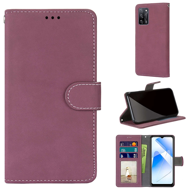 For OPPO A55 5G / A54 4G / A53s 5G / A16 4G Retro Frosted Horizontal Flip PU Leather Case with Holder & Card Slots & Wallet & Photo Frame