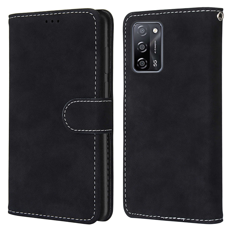 For OPPO A55 5G / A54 4G / A53s 5G / A16 4G Retro Frosted Horizontal Flip PU Leather Case with Holder & Card Slots & Wallet & Photo Frame