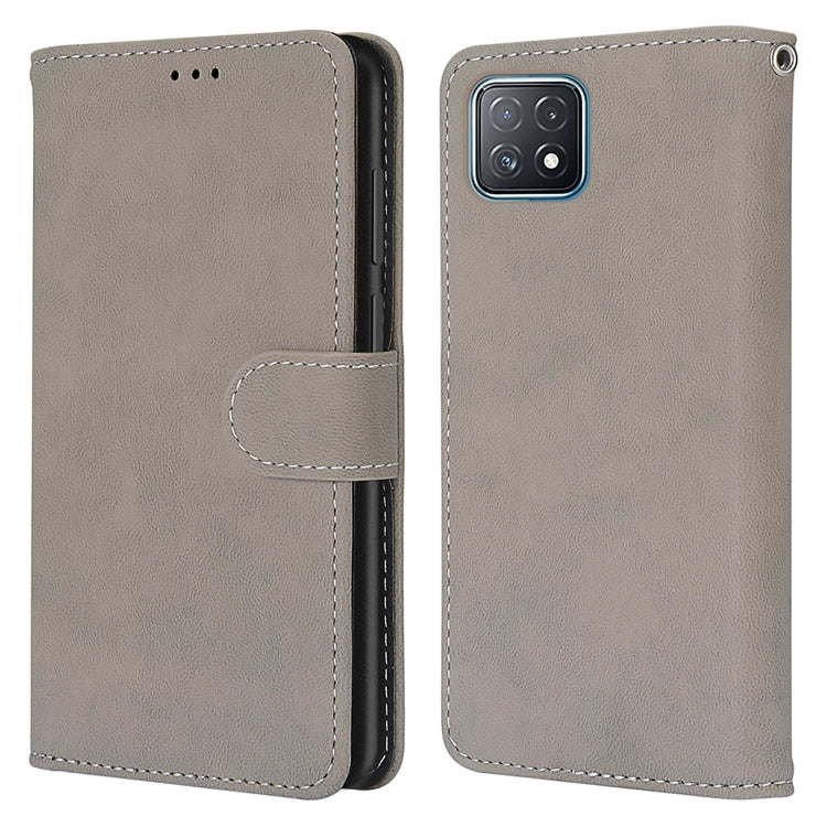For OPPO A72 5G / A73 5G / A53 5G Retro Frosted Horizontal Flip PU Leather Case with Holder & Card Slots & Wallet & Photo Frame