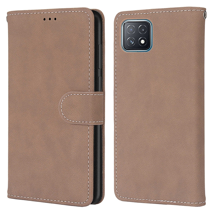 For OPPO A72 5G / A73 5G / A53 5G Retro Frosted Horizontal Flip PU Leather Case with Holder & Card Slots & Wallet & Photo Frame