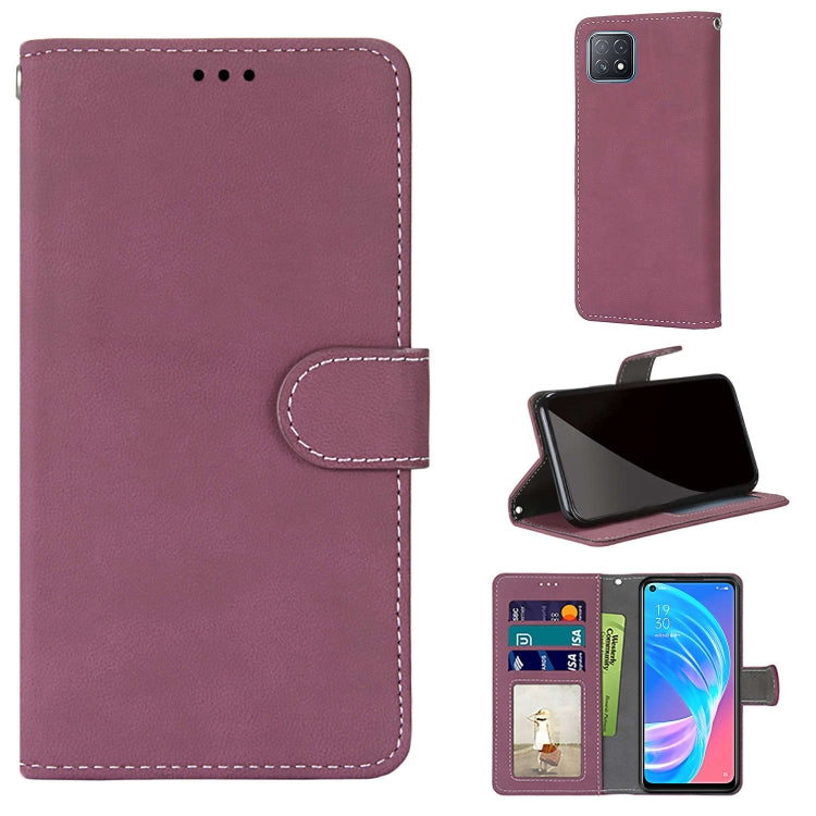 For OPPO A72 5G / A73 5G / A53 5G Retro Frosted Horizontal Flip PU Leather Case with Holder & Card Slots & Wallet & Photo Frame