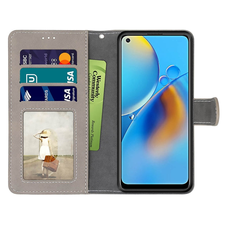 For OPPO A74 4G / F19 Retro Frosted Horizontal Flip PU Leather Case with Holder & Card Slots & Wallet & Photo Frame