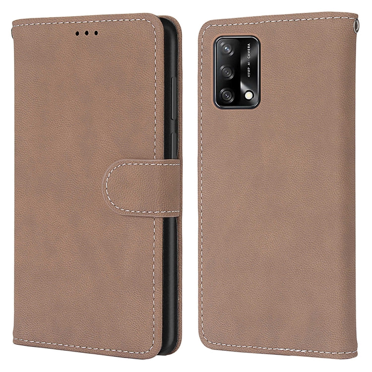 For OPPO A74 4G / F19 Retro Frosted Horizontal Flip PU Leather Case with Holder & Card Slots & Wallet & Photo Frame