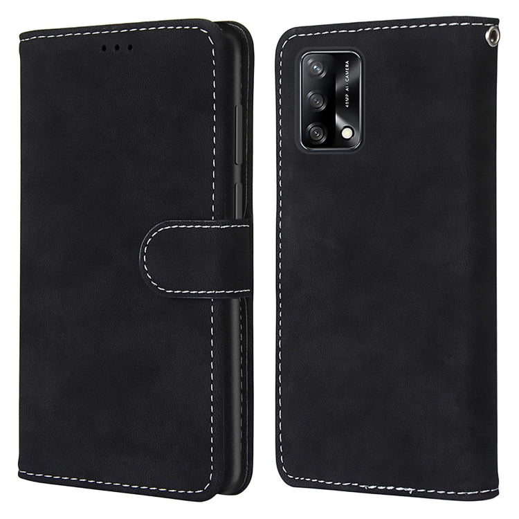 For OPPO A74 4G / F19 Retro Frosted Horizontal Flip PU Leather Case with Holder & Card Slots & Wallet & Photo Frame