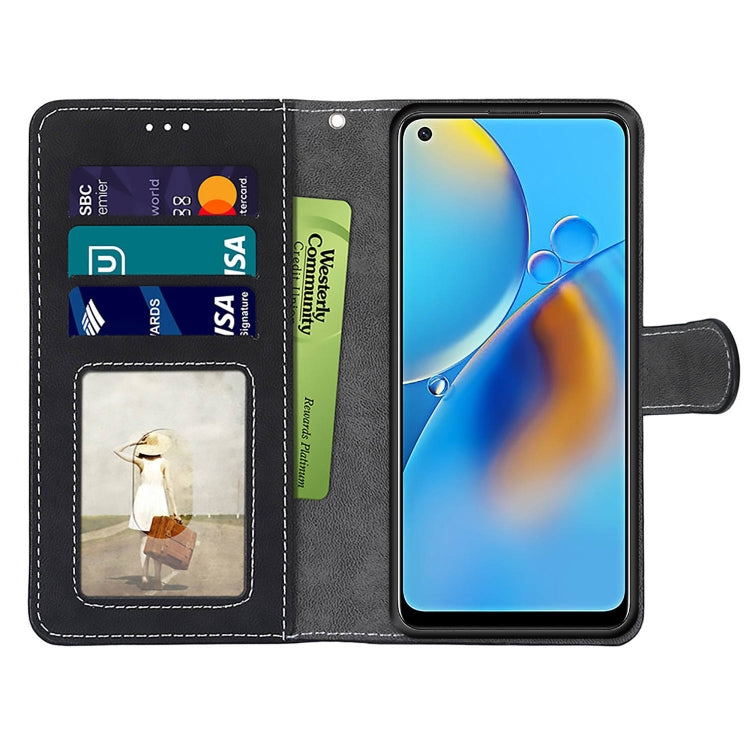 For OPPO A74 4G / F19 Retro Frosted Horizontal Flip PU Leather Case with Holder & Card Slots & Wallet & Photo Frame