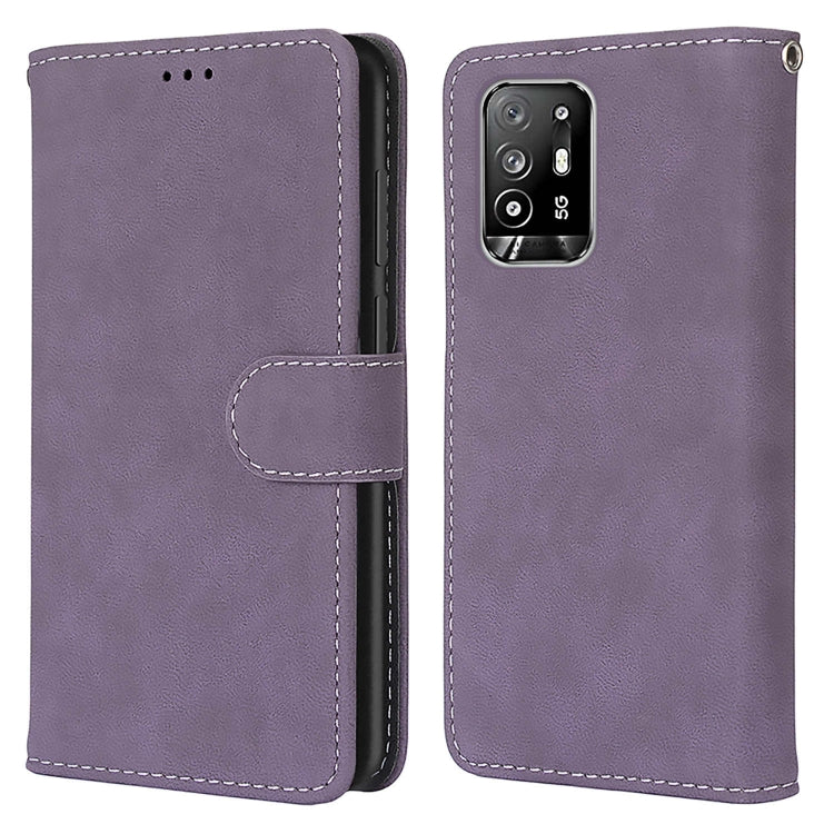 For OPPO F19 Pro+ 5G / A94 5G / A95 5G Retro Frosted Horizontal Flip PU Leather Case with Holder & Card Slots & Wallet & Photo Frame