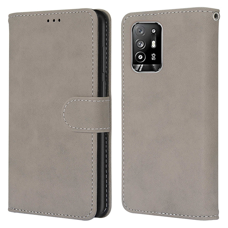 For OPPO F19 Pro+ 5G / A94 5G / A95 5G Retro Frosted Horizontal Flip PU Leather Case with Holder & Card Slots & Wallet & Photo Frame