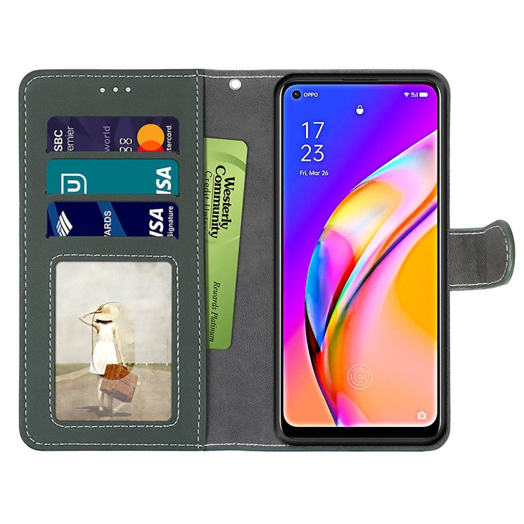 For OPPO F19 Pro+ 5G / A94 5G / A95 5G Retro Frosted Horizontal Flip PU Leather Case with Holder & Card Slots & Wallet & Photo Frame