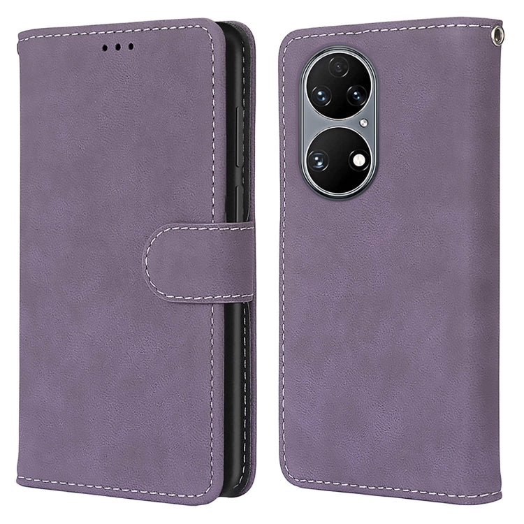 For Huawei P50 Retro Frosted Horizontal Flip PU Leather Case with Holder & Card Slots & Wallet & Photo Frame