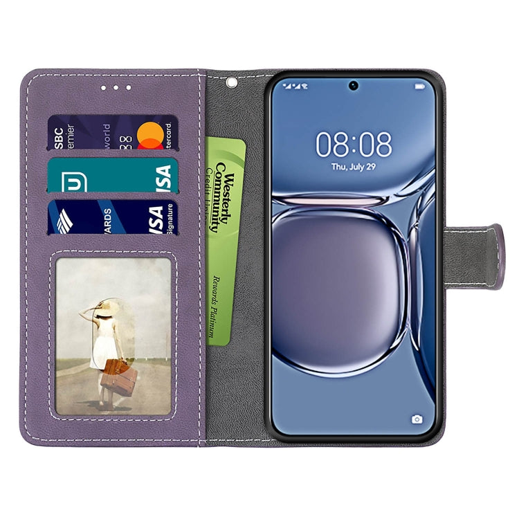 For Huawei P50 Retro Frosted Horizontal Flip PU Leather Case with Holder & Card Slots & Wallet & Photo Frame