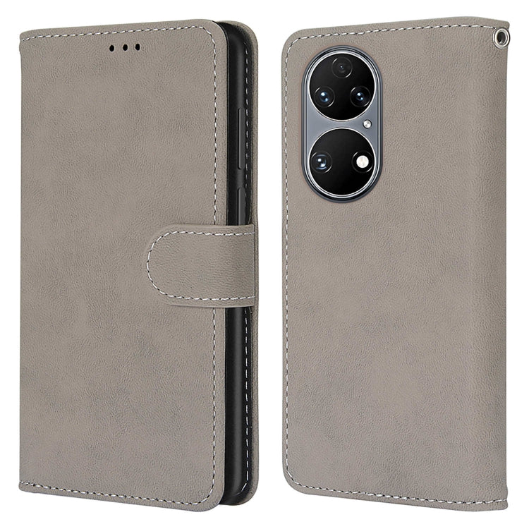 For Huawei P50 Retro Frosted Horizontal Flip PU Leather Case with Holder & Card Slots & Wallet & Photo Frame
