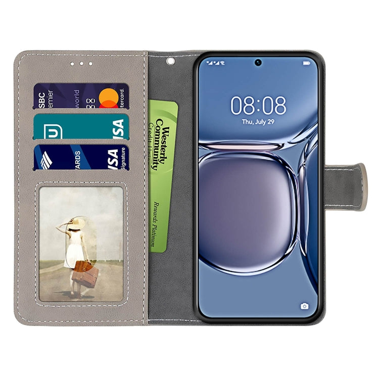 For Huawei P50 Retro Frosted Horizontal Flip PU Leather Case with Holder & Card Slots & Wallet & Photo Frame