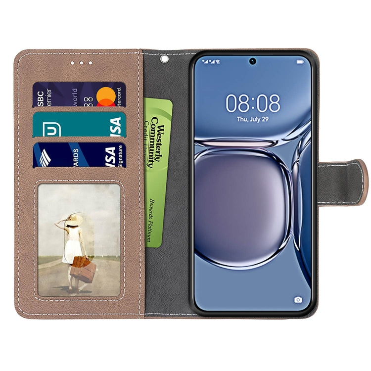For Huawei P50 Retro Frosted Horizontal Flip PU Leather Case with Holder & Card Slots & Wallet & Photo Frame