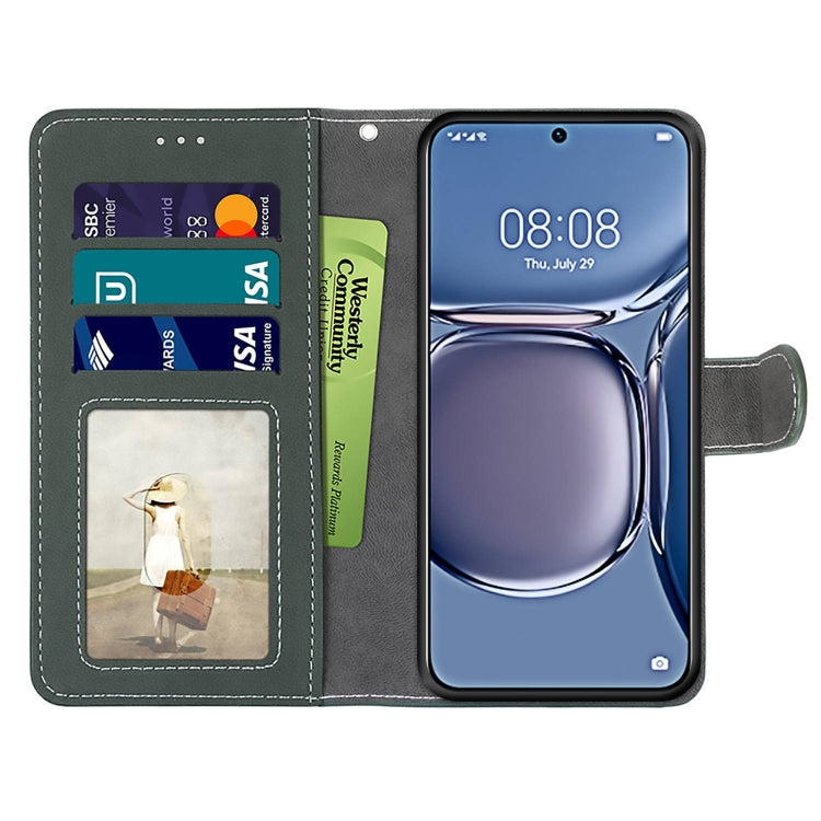For Huawei P50 Retro Frosted Horizontal Flip PU Leather Case with Holder & Card Slots & Wallet & Photo Frame