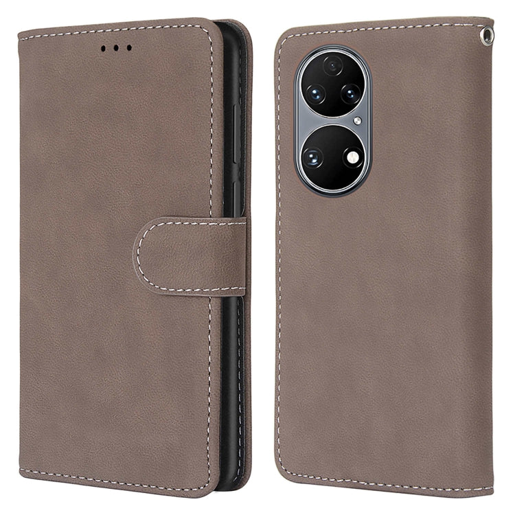 For Huawei P50 Retro Frosted Horizontal Flip PU Leather Case with Holder & Card Slots & Wallet & Photo Frame