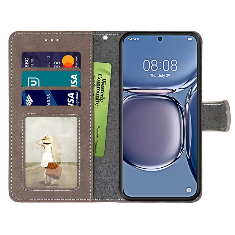 For Huawei P50 Retro Frosted Horizontal Flip PU Leather Case with Holder & Card Slots & Wallet & Photo Frame