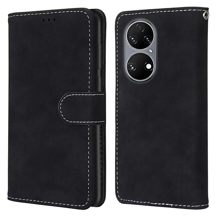 For Huawei P50 Retro Frosted Horizontal Flip PU Leather Case with Holder & Card Slots & Wallet & Photo Frame