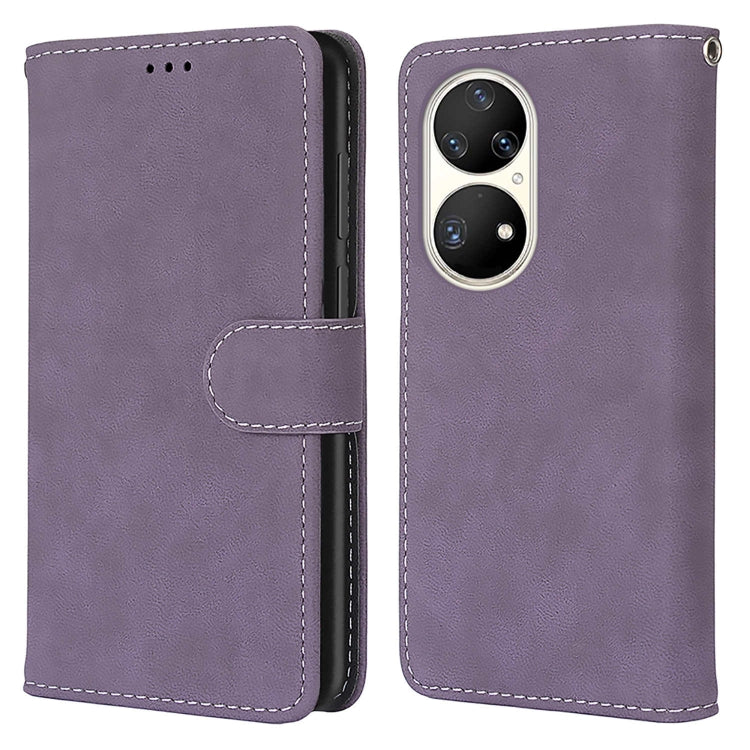 For Huawei P50 Pro Retro Frosted Horizontal Flip PU Leather Case with Holder & Card Slots & Wallet & Photo Frame