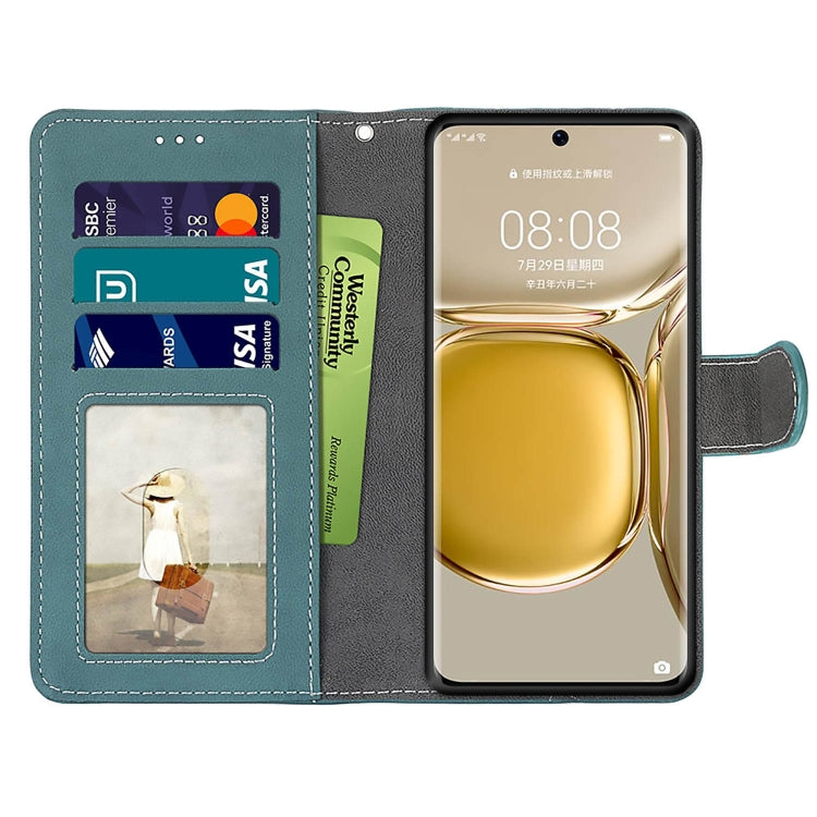 For Huawei P50 Pro Retro Frosted Horizontal Flip PU Leather Case with Holder & Card Slots & Wallet & Photo Frame